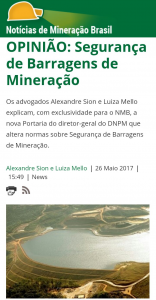 Article “Mining Dam Security” Published